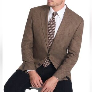 Lauren Ralph Lauren wool  42L men’s classic fit suit jacket blazer houndstooth